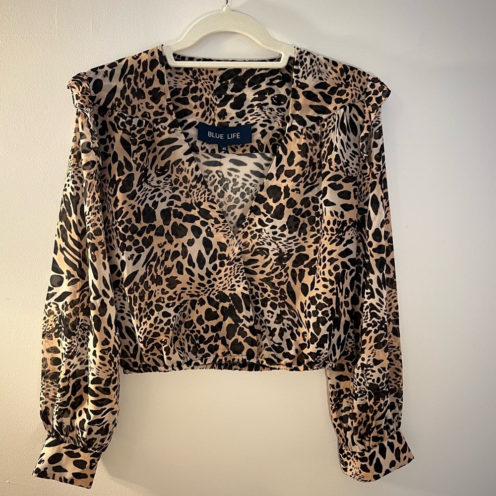 Cheetah Print Blouse